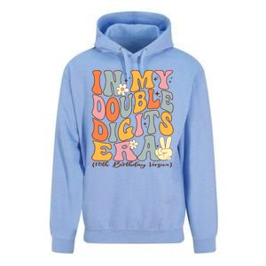 In My Double Digits Era 10th Birthday Groovy Retro Girl Boy Unisex Surf Hoodie