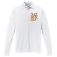 In My Double Digits Era 10th Birthday Groovy Retro Girl Boy Performance Long Sleeve Polo