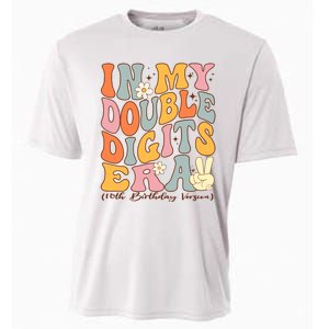 In My Double Digits Era 10th Birthday Groovy Retro Girl Boy Cooling Performance Crew T-Shirt