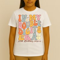 In My Double Digits Era 10th Birthday Groovy Retro Girl Boy T-Shirt