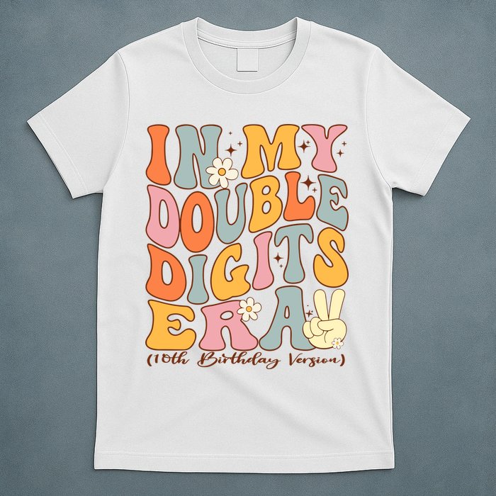 In My Double Digits Era 10th Birthday Groovy Retro Girl Boy T-Shirt