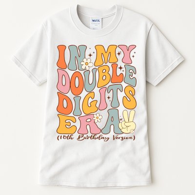 In My Double Digits Era 10th Birthday Groovy Retro Girl Boy Tall T-Shirt
