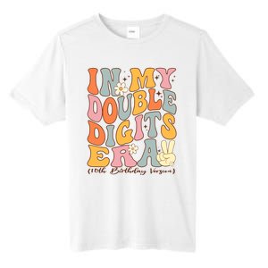 In My Double Digits Era 10th Birthday Groovy Retro Girl Boy Tall Fusion ChromaSoft Performance T-Shirt