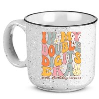 In My Double Digits Era 10th Birthday Groovy Retro Girl Boy 15oz Campfire Ceramic Mug