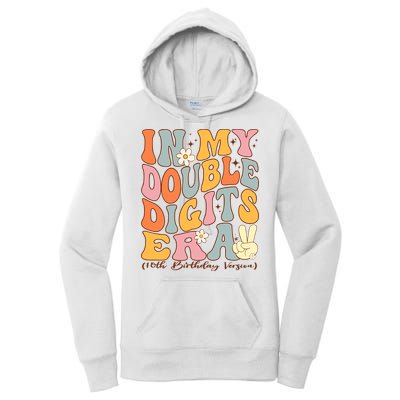 In My Double Digits Era 10th Birthday Groovy Retro Girl Boy Women's Pullover Hoodie