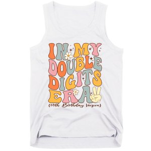 In My Double Digits Era 10th Birthday Groovy Retro Girl Boy Tank Top