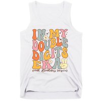 In My Double Digits Era 10th Birthday Groovy Retro Girl Boy Tank Top