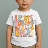 In My Double Digits Era 10th Birthday Groovy Retro Girl Boy Toddler T-Shirt