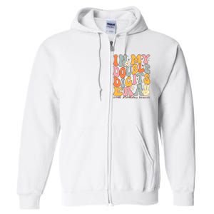 In My Double Digits Era 10th Birthday Groovy Retro Girl Boy Full Zip Hoodie