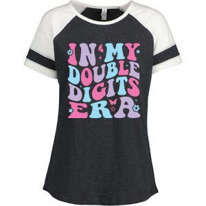 In My Double Digits Era Enza Ladies Jersey Colorblock Tee