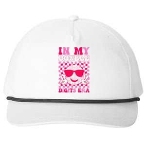 In My Double Digits Era Smile 10 Year Old 10th Birthday Girl Snapback Five-Panel Rope Hat