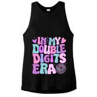 In My Double Digits Era Retro 10 Year Old 10th Birthday Ladies PosiCharge Tri-Blend Wicking Tank