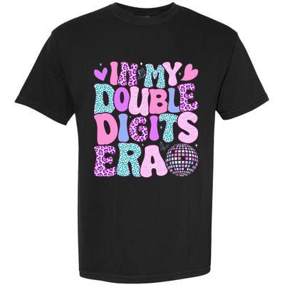 In My Double Digits Era Retro 10 Year Old 10th Birthday Garment-Dyed Heavyweight T-Shirt