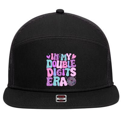 In My Double Digits Era Retro 10 Year Old 10th Birthday 7 Panel Mesh Trucker Snapback Hat