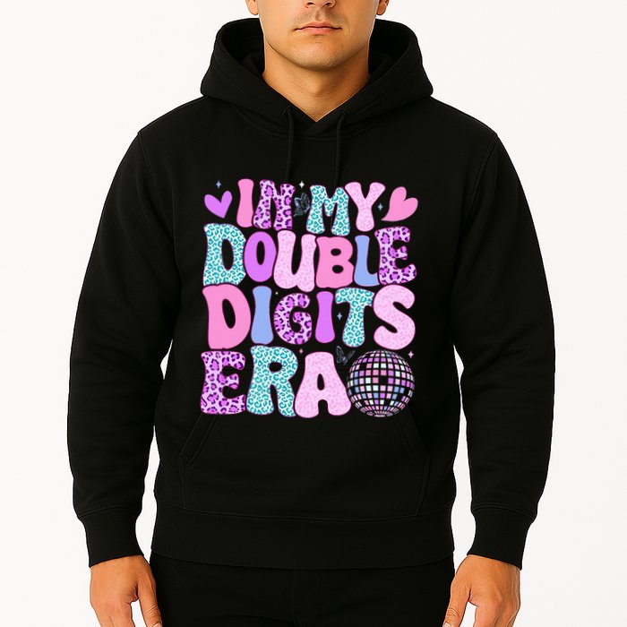 In My Double Digits Era Retro 10 Year Old 10th Birthday Hoodie