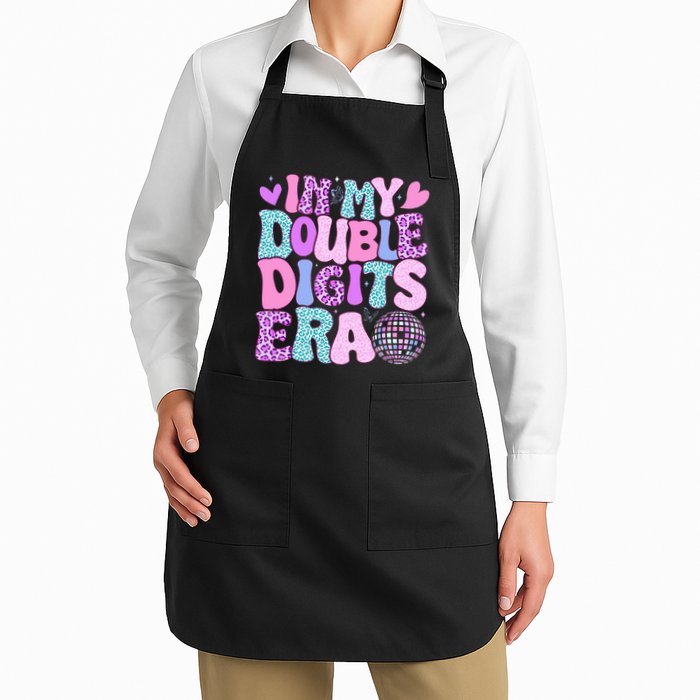 In My Double Digits Era Retro 10 Year Old 10th Birthday Apron