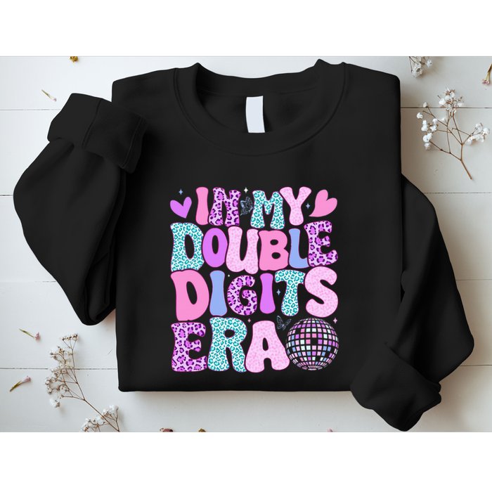 In My Double Digits Era Retro 10 Year Old 10th Birthday Sweatshirt