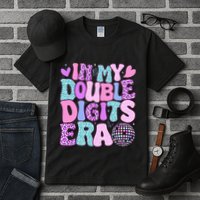 In My Double Digits Era Retro 10 Year Old 10th Birthday Tall T-Shirt
