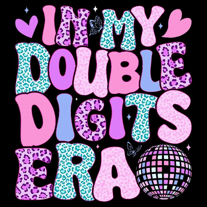 In My Double Digits Era Retro 10 Year Old 10th Birthday Button