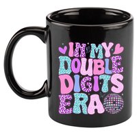 In My Double Digits Era Retro 10 Year Old 10th Birthday 11oz C Handle Ceramic Mug