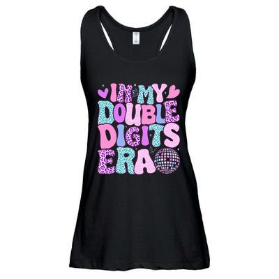 In My Double Digits Era Retro 10 Year Old 10th Birthday Ladies Essential Flowy Tank