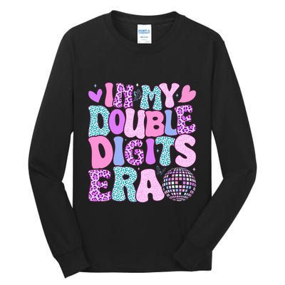 In My Double Digits Era Retro 10 Year Old 10th Birthday Tall Long Sleeve T-Shirt