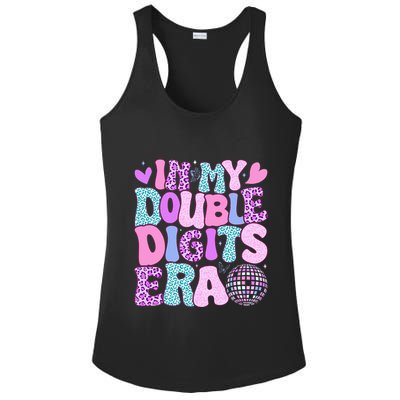 In My Double Digits Era Retro 10 Year Old 10th Birthday Ladies PosiCharge Competitor Racerback Tank