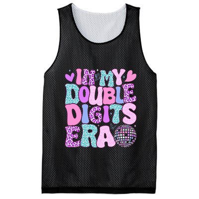 In My Double Digits Era Retro 10 Year Old 10th Birthday Mesh Reversible Basketball Jersey Tank