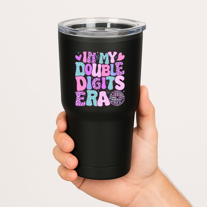 In My Double Digits Era Retro 10 Year Old 10th Birthday Tumbler
