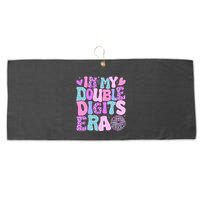 In My Double Digits Era Retro 10 Year Old 10th Birthday Large Microfiber Waffle Golf Towel