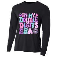 In My Double Digits Era Retro 10 Year Old 10th Birthday Cooling Performance Long Sleeve Crew