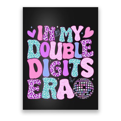In My Double Digits Era Retro 10 Year Old 10th Birthday Poster