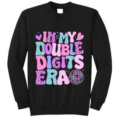 In My Double Digits Era Retro 10 Year Old 10th Birthday Tall Sweatshirt