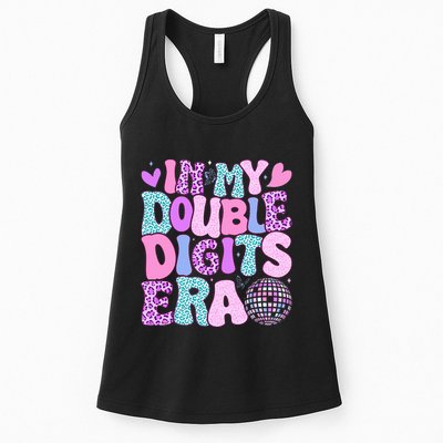 In My Double Digits Era Retro 10 Year Old 10th Birthday Womens Tank Top