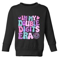 In My Double Digits Era Retro 10 Year Old 10th Birthday Toddler Sweatshirt