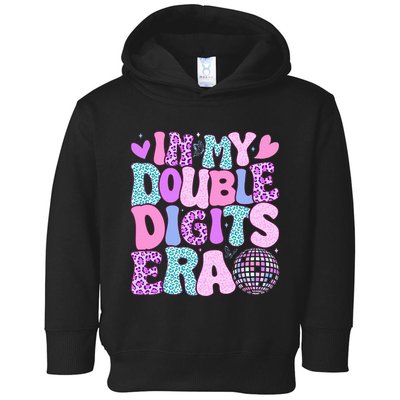 In My Double Digits Era Retro 10 Year Old 10th Birthday Toddler Hoodie