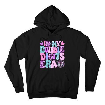 In My Double Digits Era Retro 10 Year Old 10th Birthday Tall Hoodie