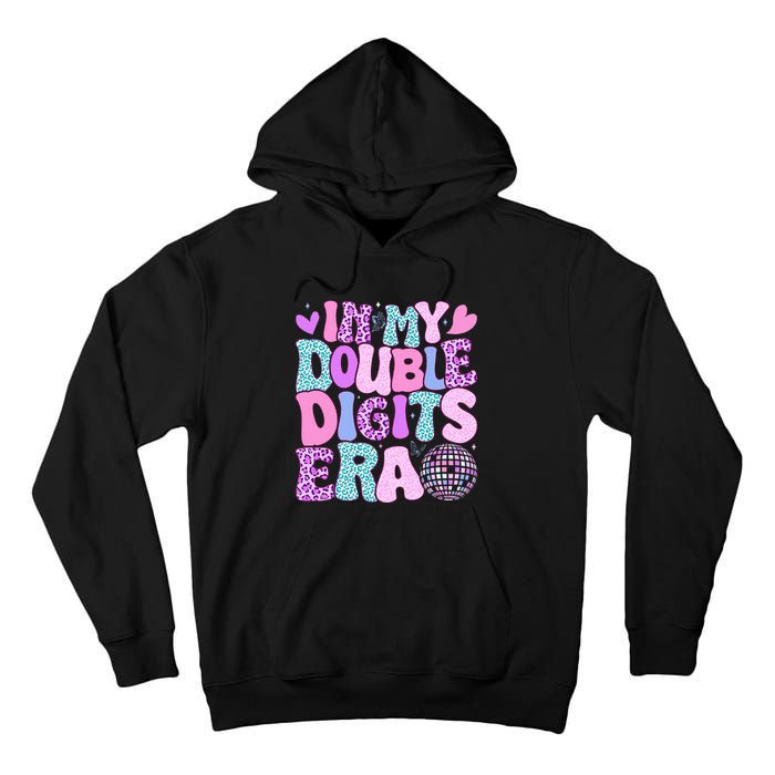 In My Double Digits Era Retro 10 Year Old 10th Birthday Tall Hoodie