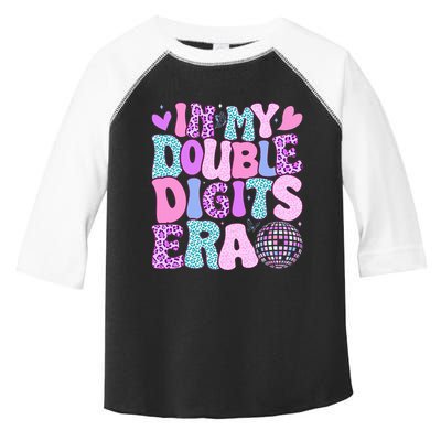 In My Double Digits Era Retro 10 Year Old 10th Birthday Toddler Fine Jersey T-Shirt