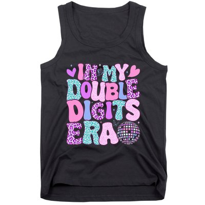 In My Double Digits Era Retro 10 Year Old 10th Birthday Tank Top
