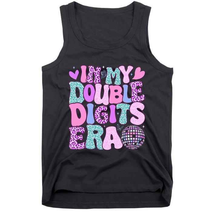 In My Double Digits Era Retro 10 Year Old 10th Birthday Tank Top