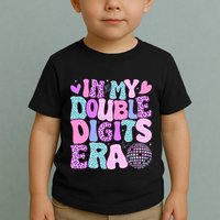 In My Double Digits Era Retro 10 Year Old 10th Birthday Toddler T-Shirt
