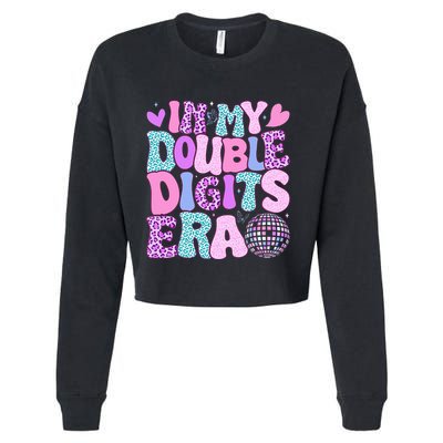 In My Double Digits Era Retro 10 Year Old 10th Birthday Cropped Pullover Crew