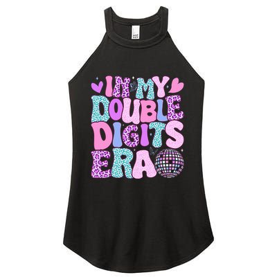 In My Double Digits Era Retro 10 Year Old 10th Birthday Women's Perfect Tri Rocker Tank