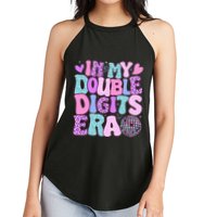 In My Double Digits Era Retro 10 Year Old 10th Birthday Women's Perfect Tri Rocker Tank
