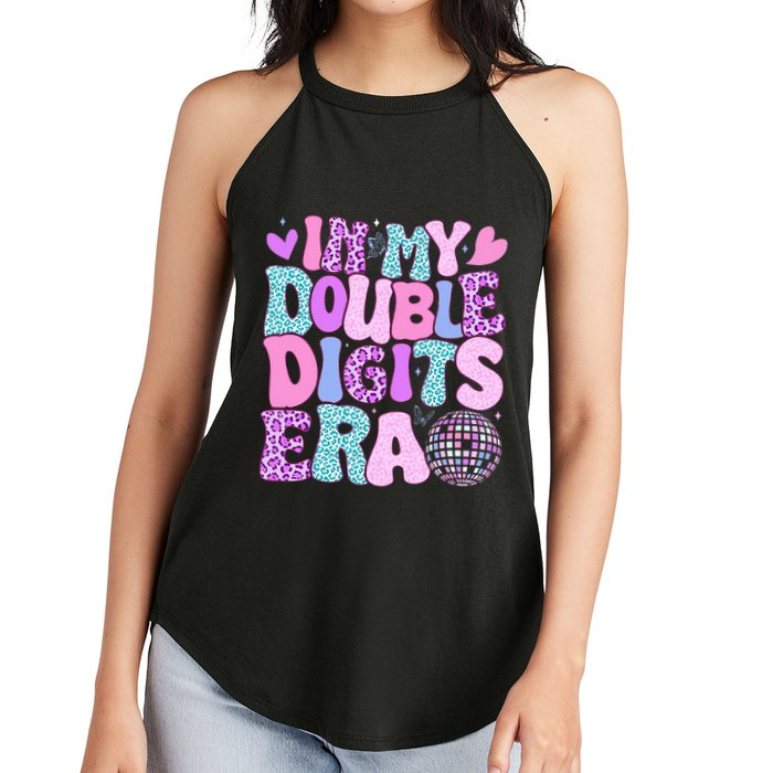 In My Double Digits Era Retro 10 Year Old 10th Birthday Women's Perfect Tri Rocker Tank