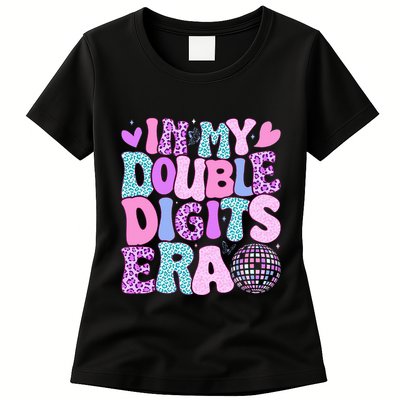 In My Double Digits Era Retro 10 Year Old 10th Birthday Womens T-Shirt