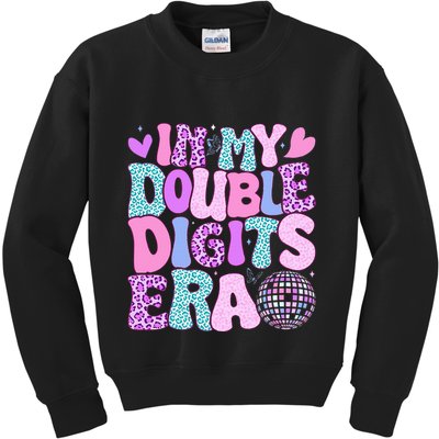 In My Double Digits Era Retro 10 Year Old 10th Birthday Kids Sweatshirt