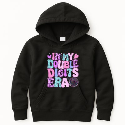 In My Double Digits Era Retro 10 Year Old 10th Birthday Kids Hoodie