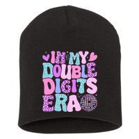 In My Double Digits Era Retro 10 Year Old 10th Birthday Short Acrylic Beanie